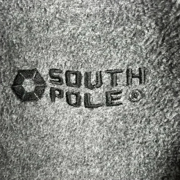 Southpole Men's Size XL Silver Gray Reversible Bomber‎ ZipUp Jacket Fleece - Picture 15 of 16
